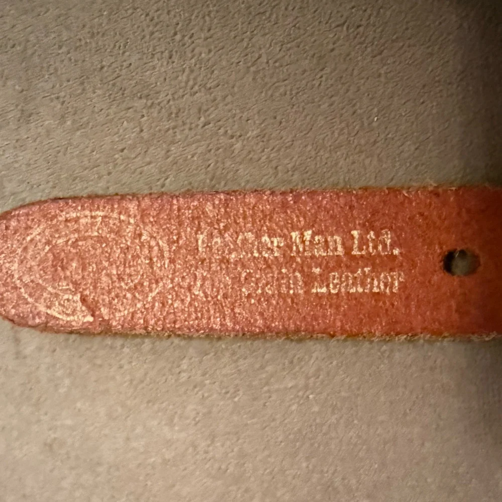 Leatherman Ltd.- Embroidered Lacrosse Belt w/Brown Leather Buckle (24”), Navy